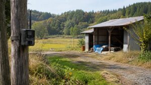農地や倉庫を見守る電池式・SIM対応向けの屋外防犯カメラ設置例